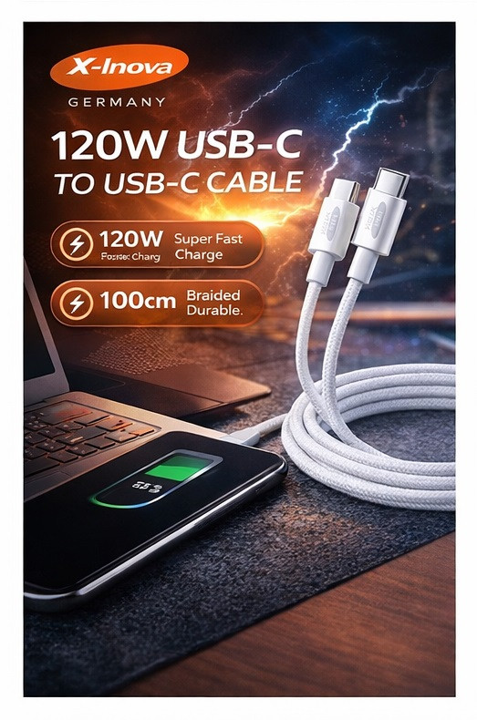 X-INOVA XC02 Type-C Cable 6A 120W