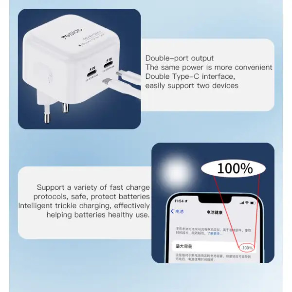 شارژر سریع یسیدو YC38