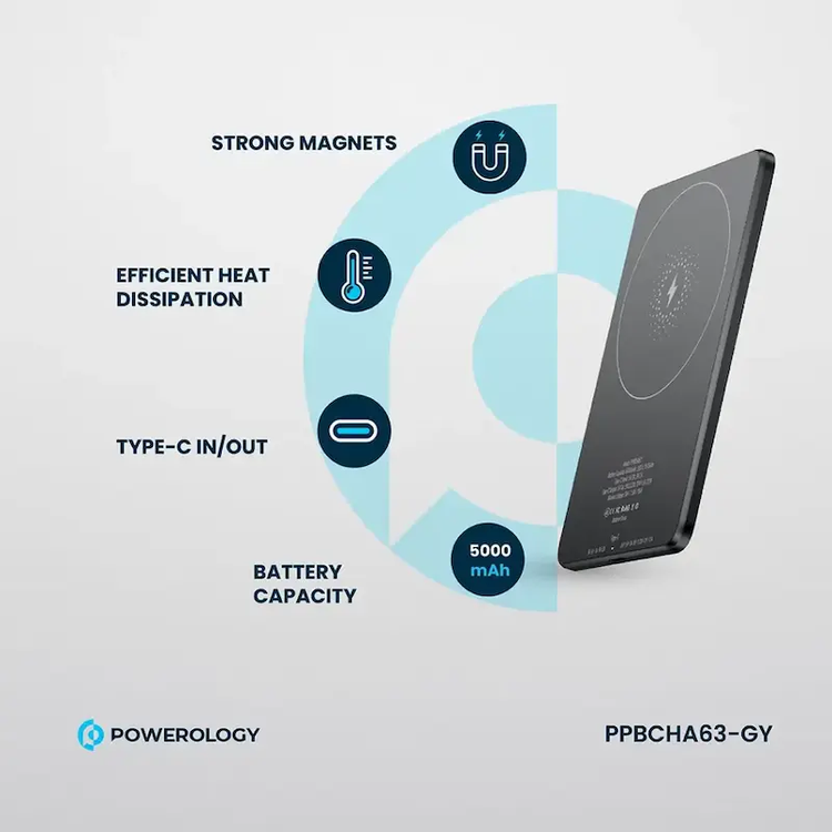 پاوربانک وایرلس مگ سیف Powerology