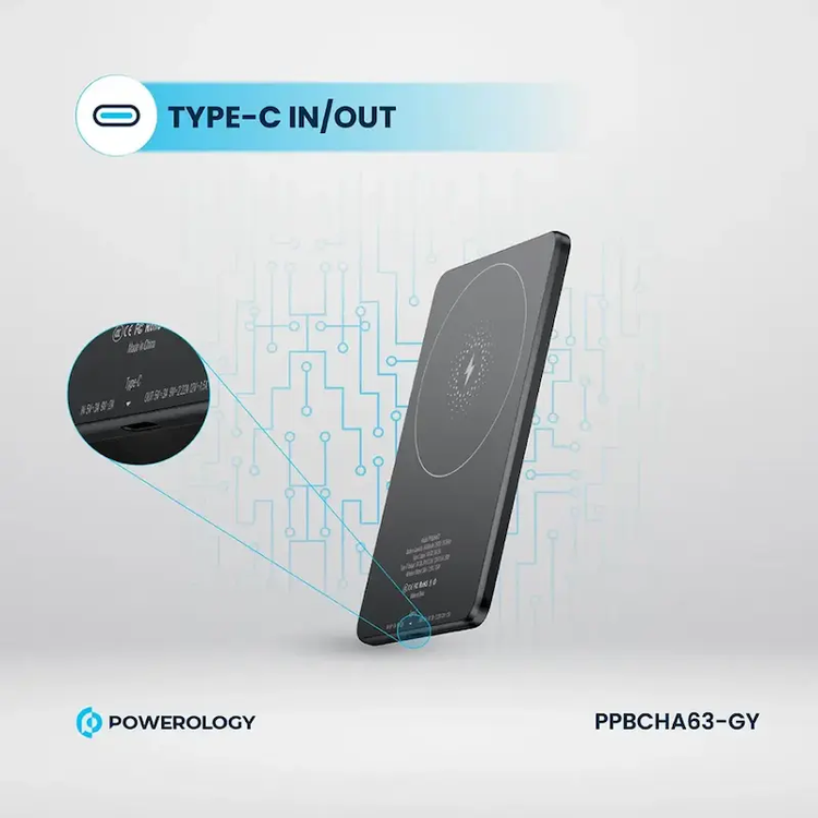 پاوربانک بیسیم Powerology PPBCHA63