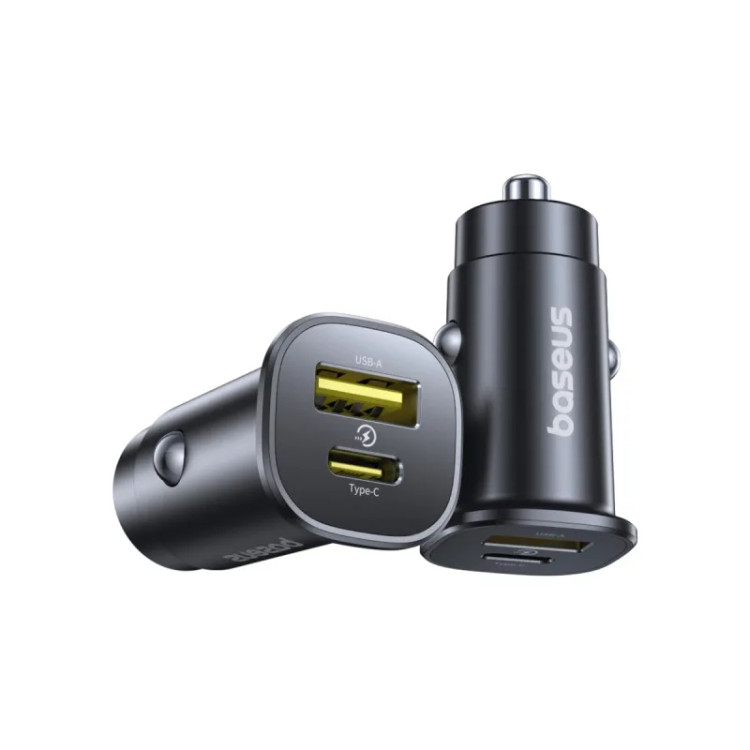 شارژر فندکی خودرو باسئوس سری GoTrip مدل DP1 (۳۰ وات، USB-A + USB-C)