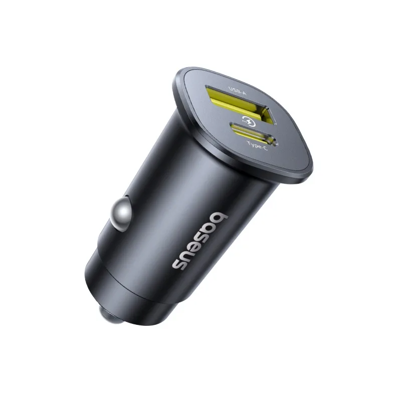 شارژر فندکی خودرو باسئوس سری GoTrip مدل DP1 (۳۰ وات، USB-A + USB-C)