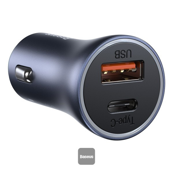 شارژر فندکی خودرو باسئوس مدل Golden Contactor Pro کد CCJD-0G (۴۰ وات، USB-A + USB-C)