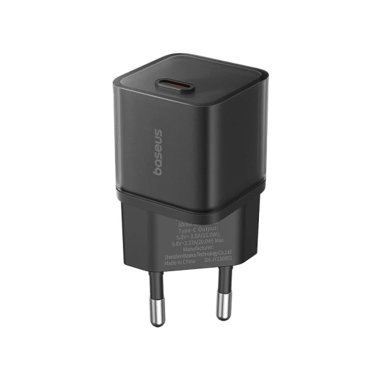 شارژر-باسئوس-gan5s-۲۰وات-مشکی