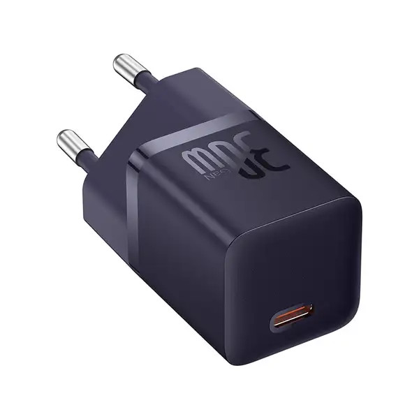 شارژر دیواری سریع باسئوس سری GaN5S با یک پورت USB-C و توان ۳۰ وات