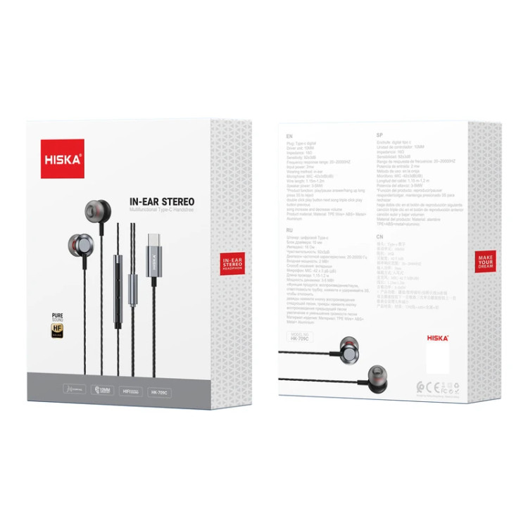 hiska-hk-709-wired-handsfree-type-c