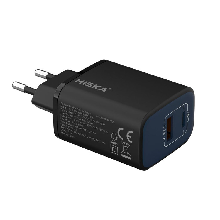 hiska-h167gan-67w-charger-3port